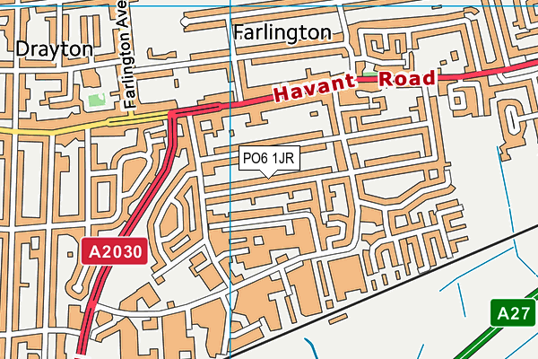 PO6 1JR map - OS VectorMap District (Ordnance Survey) PO6 1JR map - OS VectorMap District (Ordnance Survey)