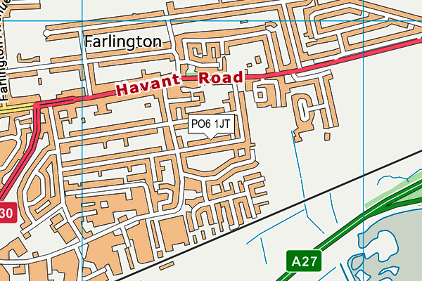 PO6 1JT map - OS VectorMap District (Ordnance Survey) PO6 1JT map - OS VectorMap District (Ordnance Survey)