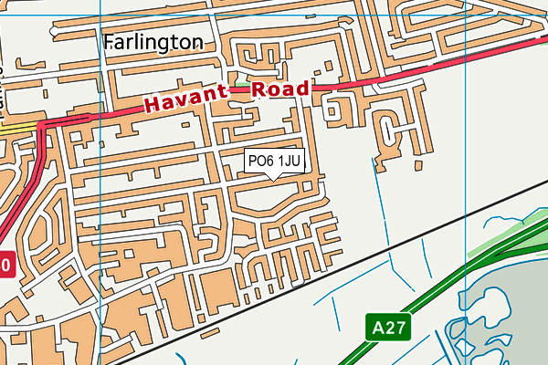 PO6 1JU map - OS VectorMap District (Ordnance Survey) PO6 1JU map - OS VectorMap District (Ordnance Survey)
