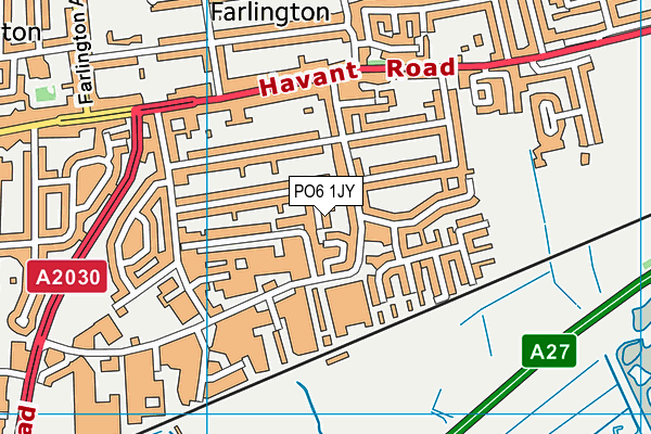 PO6 1JY map - OS VectorMap District (Ordnance Survey) PO6 1JY map - OS VectorMap District (Ordnance Survey)
