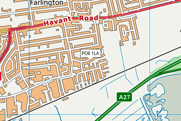 PO6 1LA map - OS VectorMap District (Ordnance Survey) PO6 1LA map - OS VectorMap District (Ordnance Survey)