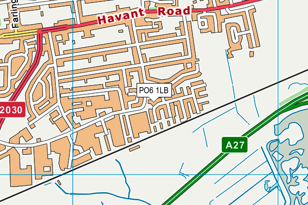 PO6 1LB map - OS VectorMap District (Ordnance Survey) PO6 1LB map - OS VectorMap District (Ordnance Survey)