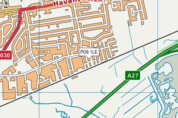 PO6 1LE map - OS VectorMap District (Ordnance Survey) PO6 1LE map - OS VectorMap District (Ordnance Survey)