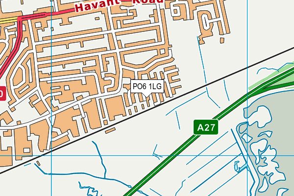 PO6 1LG map - OS VectorMap District (Ordnance Survey) PO6 1LG map - OS VectorMap District (Ordnance Survey)