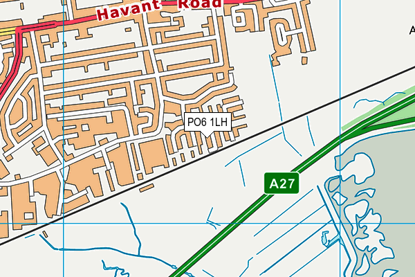 PO6 1LH map - OS VectorMap District (Ordnance Survey) PO6 1LH map - OS VectorMap District (Ordnance Survey)