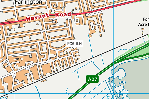 PO6 1LN map - OS VectorMap District (Ordnance Survey) PO6 1LN map - OS VectorMap District (Ordnance Survey)