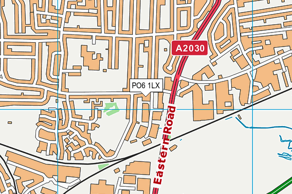 PO6 1LX map - OS VectorMap District (Ordnance Survey)