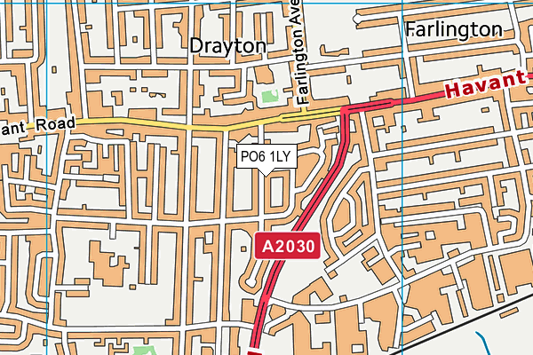 PO6 1LY map - OS VectorMap District (Ordnance Survey)