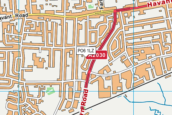 PO6 1LZ map - OS VectorMap District (Ordnance Survey) PO6 1LZ map - OS VectorMap District (Ordnance Survey)