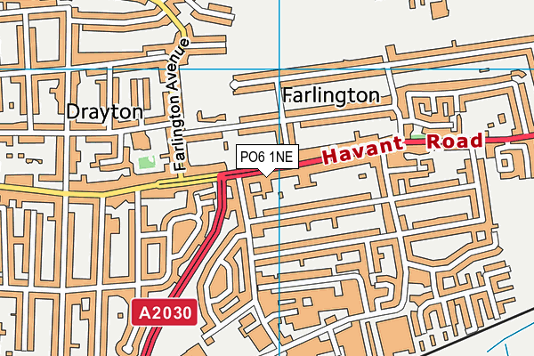 PO6 1NE map - OS VectorMap District (Ordnance Survey) PO6 1NE map - OS VectorMap District (Ordnance Survey)