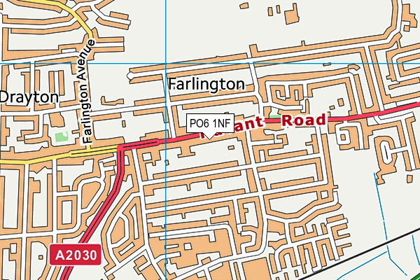 PO6 1NF map - OS VectorMap District (Ordnance Survey) PO6 1NF map - OS VectorMap District (Ordnance Survey)