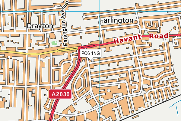 PO6 1NG map - OS VectorMap District (Ordnance Survey) PO6 1NG map - OS VectorMap District (Ordnance Survey)