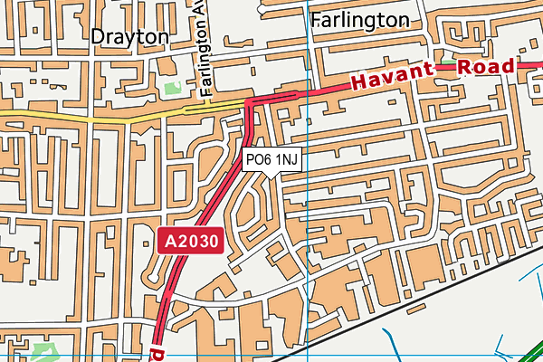 PO6 1NJ map - OS VectorMap District (Ordnance Survey) PO6 1NJ map - OS VectorMap District (Ordnance Survey)