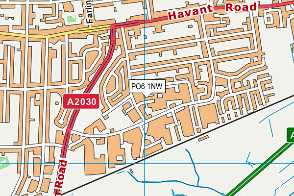 PO6 1NW map - OS VectorMap District (Ordnance Survey) PO6 1NW map - OS VectorMap District (Ordnance Survey)