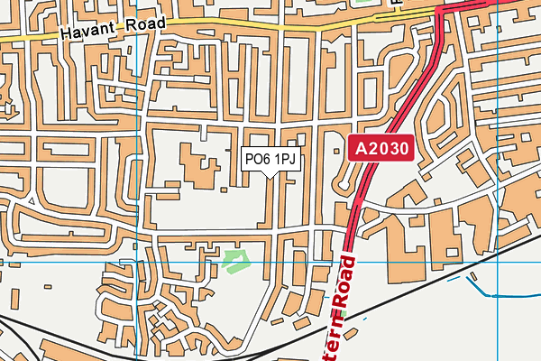 PO6 1PJ map - OS VectorMap District (Ordnance Survey) PO6 1PJ map - OS VectorMap District (Ordnance Survey)