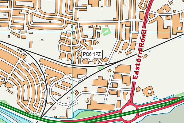 PO6 1PZ map - OS VectorMap District (Ordnance Survey) PO6 1PZ map - OS VectorMap District (Ordnance Survey)