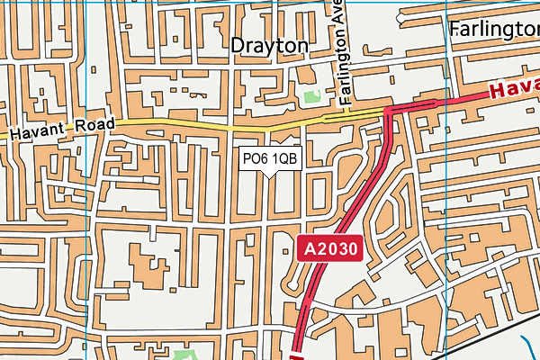 PO6 1QB map - OS VectorMap District (Ordnance Survey) PO6 1QB map - OS VectorMap District (Ordnance Survey)