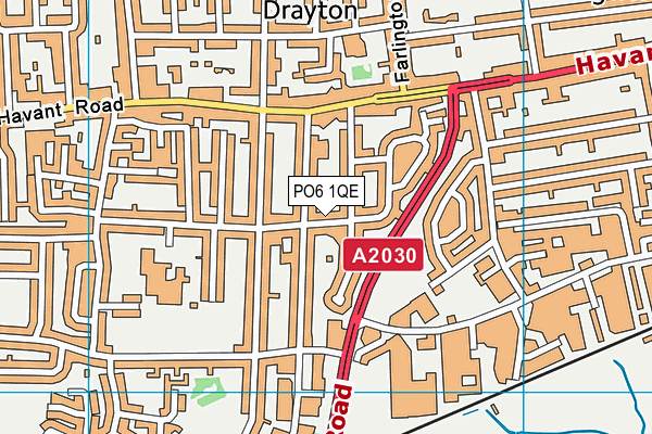 PO6 1QE map - OS VectorMap District (Ordnance Survey) PO6 1QE map - OS VectorMap District (Ordnance Survey)