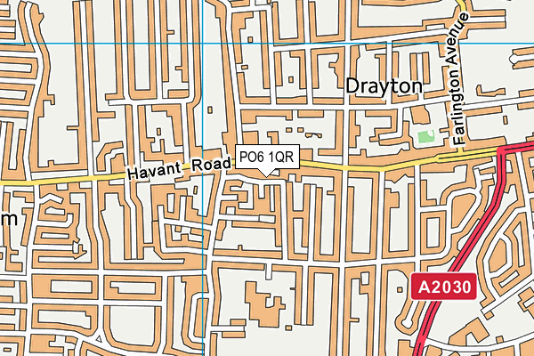PO6 1QR map - OS VectorMap District (Ordnance Survey) PO6 1QR map - OS VectorMap District (Ordnance Survey)