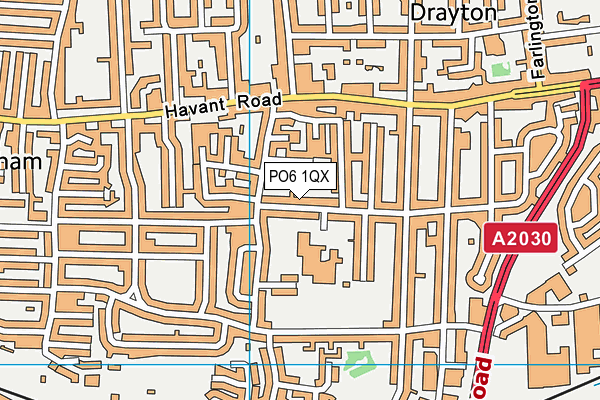 PO6 1QX map - OS VectorMap District (Ordnance Survey) PO6 1QX map - OS VectorMap District (Ordnance Survey)