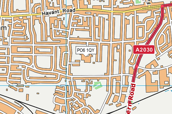 PO6 1QY map - OS VectorMap District (Ordnance Survey) PO6 1QY map - OS VectorMap District (Ordnance Survey)