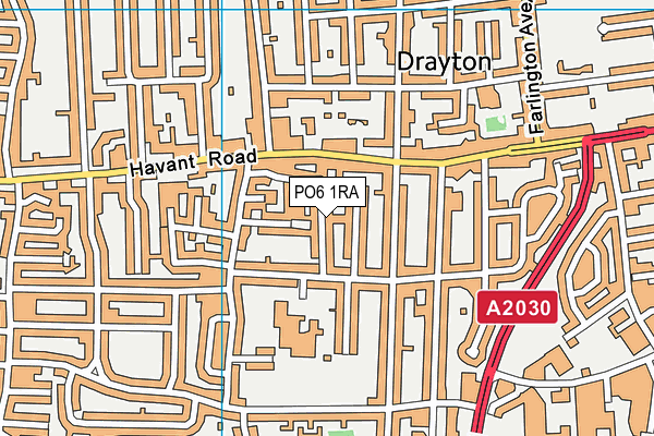 PO6 1RA map - OS VectorMap District (Ordnance Survey)