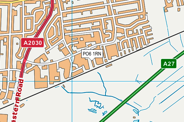 PO6 1RN map - OS VectorMap District (Ordnance Survey) PO6 1RN map - OS VectorMap District (Ordnance Survey)