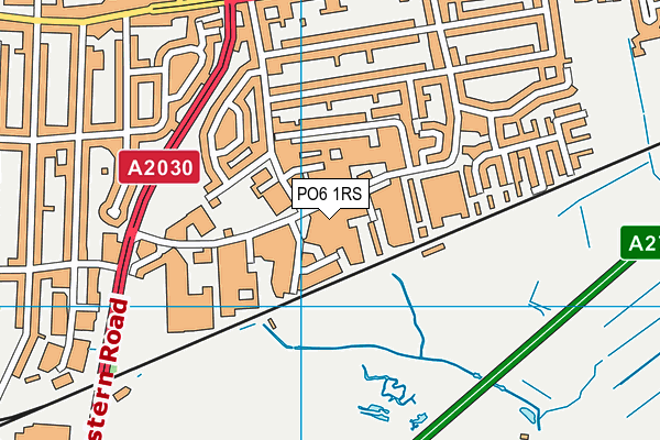 PO6 1RS map - OS VectorMap District (Ordnance Survey)