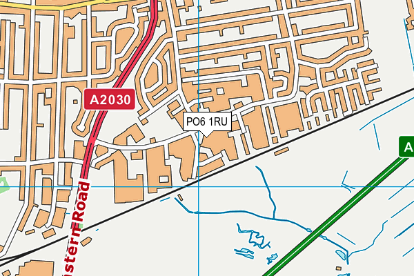 PO6 1RU map - OS VectorMap District (Ordnance Survey) PO6 1RU map - OS VectorMap District (Ordnance Survey)