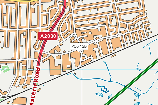 PO6 1SB map - OS VectorMap District (Ordnance Survey) PO6 1SB map - OS VectorMap District (Ordnance Survey)