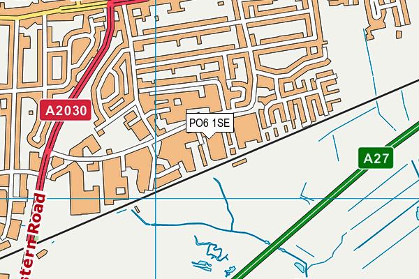PO6 1SE map - OS VectorMap District (Ordnance Survey) PO6 1SE map - OS VectorMap District (Ordnance Survey)