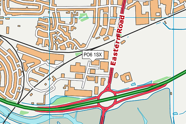 PO6 1SX map - OS VectorMap District (Ordnance Survey) PO6 1SX map - OS VectorMap District (Ordnance Survey)