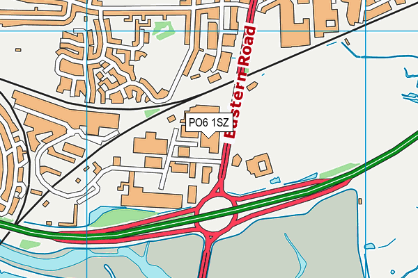 PO6 1SZ map - OS VectorMap District (Ordnance Survey) PO6 1SZ map - OS VectorMap District (Ordnance Survey)