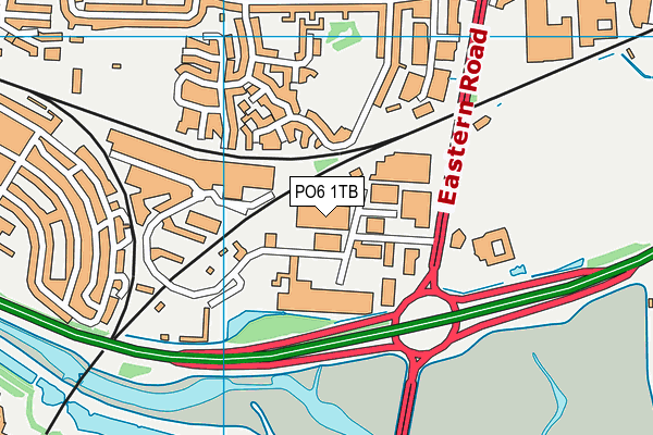 PO6 1TB map - OS VectorMap District (Ordnance Survey) PO6 1TB map - OS VectorMap District (Ordnance Survey)