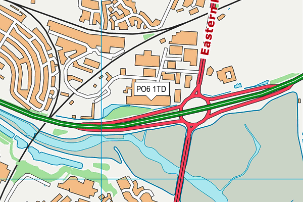 PO6 1TD map - OS VectorMap District (Ordnance Survey) PO6 1TD map - OS VectorMap District (Ordnance Survey)