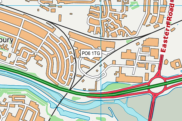 PO6 1TG map - OS VectorMap District (Ordnance Survey) PO6 1TG map - OS VectorMap District (Ordnance Survey)