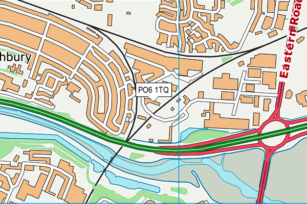 PO6 1TQ map - OS VectorMap District (Ordnance Survey) PO6 1TQ map - OS VectorMap District (Ordnance Survey)