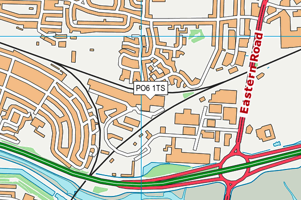PO6 1TS map - OS VectorMap District (Ordnance Survey) PO6 1TS map - OS VectorMap District (Ordnance Survey)