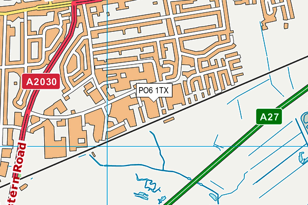 PO6 1TX map - OS VectorMap District (Ordnance Survey) PO6 1TX map - OS VectorMap District (Ordnance Survey)