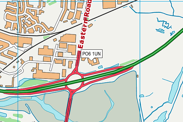 PO6 1UN map - OS VectorMap District (Ordnance Survey) PO6 1UN map - OS VectorMap District (Ordnance Survey)