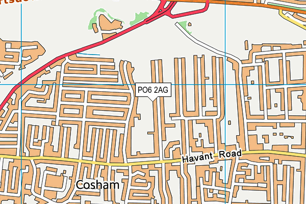 PO6 2AG map - OS VectorMap District (Ordnance Survey)