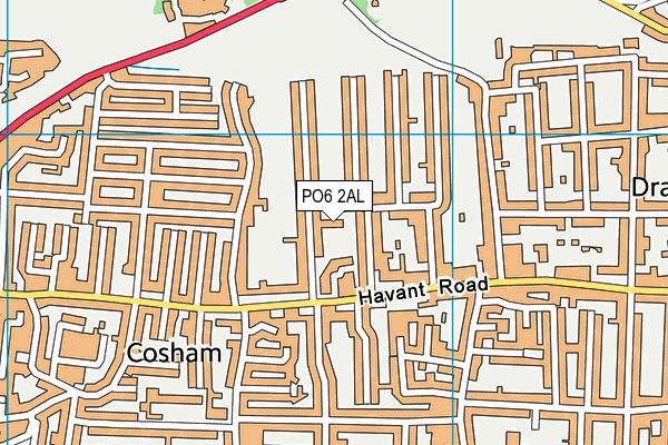 PO6 2AL map - OS VectorMap District (Ordnance Survey) PO6 2AL map - OS VectorMap District (Ordnance Survey)