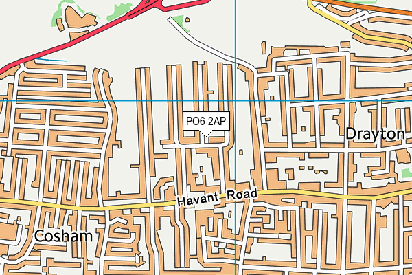 PO6 2AP map - OS VectorMap District (Ordnance Survey) PO6 2AP map - OS VectorMap District (Ordnance Survey)