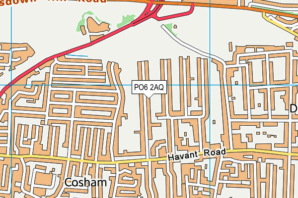 PO6 2AQ map - OS VectorMap District (Ordnance Survey) PO6 2AQ map - OS VectorMap District (Ordnance Survey)