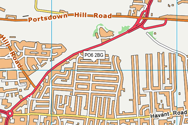 PO6 2BG map - OS VectorMap District (Ordnance Survey) PO6 2BG map - OS VectorMap District (Ordnance Survey)