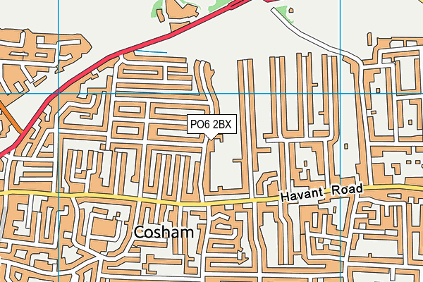 PO6 2BX map - OS VectorMap District (Ordnance Survey) PO6 2BX map - OS VectorMap District (Ordnance Survey)