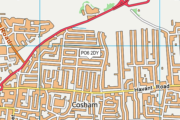 PO6 2DY map - OS VectorMap District (Ordnance Survey) PO6 2DY map - OS VectorMap District (Ordnance Survey)