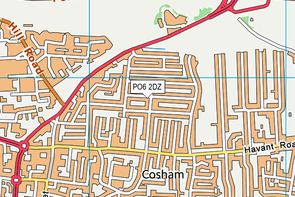 PO6 2DZ map - OS VectorMap District (Ordnance Survey) PO6 2DZ map - OS VectorMap District (Ordnance Survey)