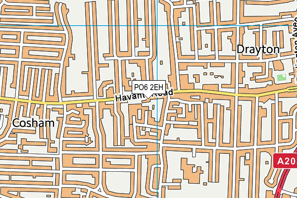 PO6 2EH map - OS VectorMap District (Ordnance Survey) PO6 2EH map - OS VectorMap District (Ordnance Survey)