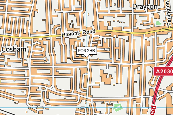 PO6 2HB map - OS VectorMap District (Ordnance Survey) PO6 2HB map - OS VectorMap District (Ordnance Survey)